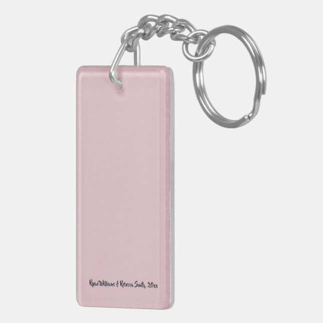Porte-clefs Porte‑clés de mariage en acrylique – recto‑verso (Dos droit)