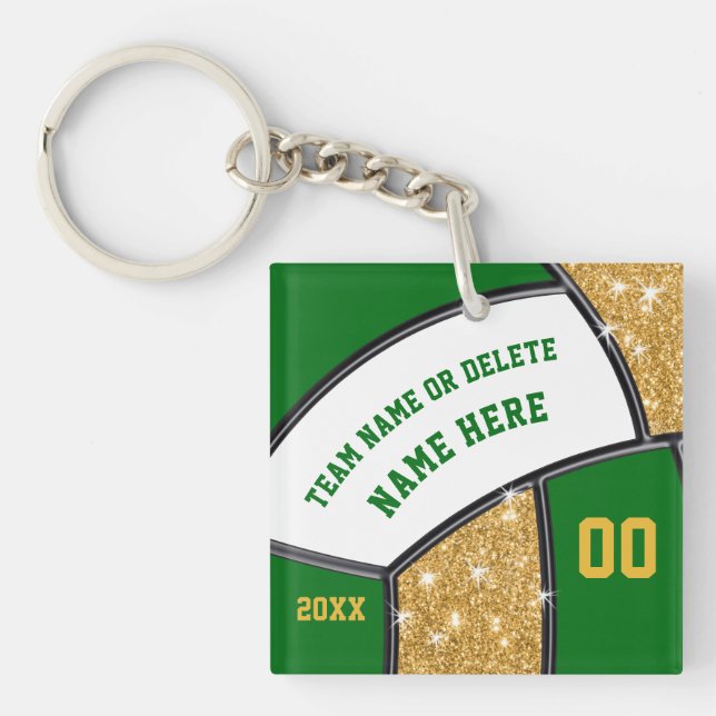 Porte-clefs Porte - clés de volleyball personnalisés par blanc (Devant)
