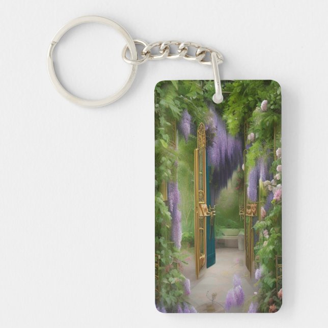 Porte-clefs Porte de jardin et Wisteria (Devant)