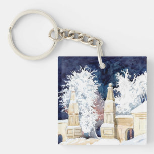 Porte-clefs Porte d'hiver la nuit