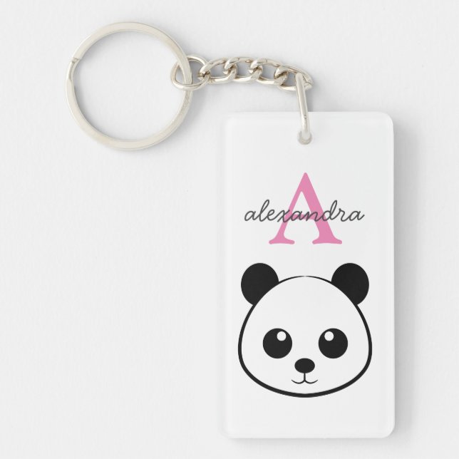 Porte-clefs Porte-panda coutume Monogramme (Devant)
