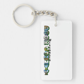 Porte-clefs Porte verticale du comté Wisconsin grande lettre