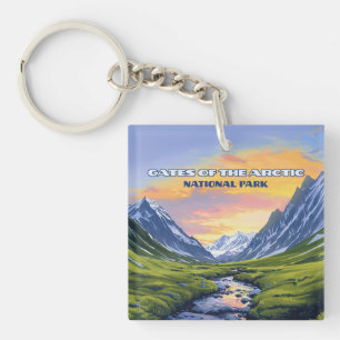 Porte-clefs Portes du parc national de l'Arctique Vintage de l