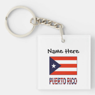 Porte-clefs Porto Rico et Drapeau de Porto Rico Personnalisés