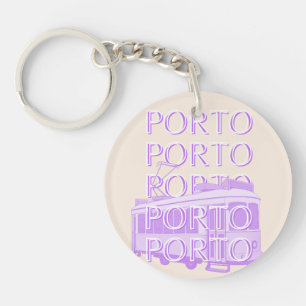 Porte-clefs Porto Travel Art, Portugal, Pastel, Minimaliste