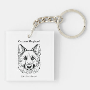 Porte-clefs Portrait berger allemand