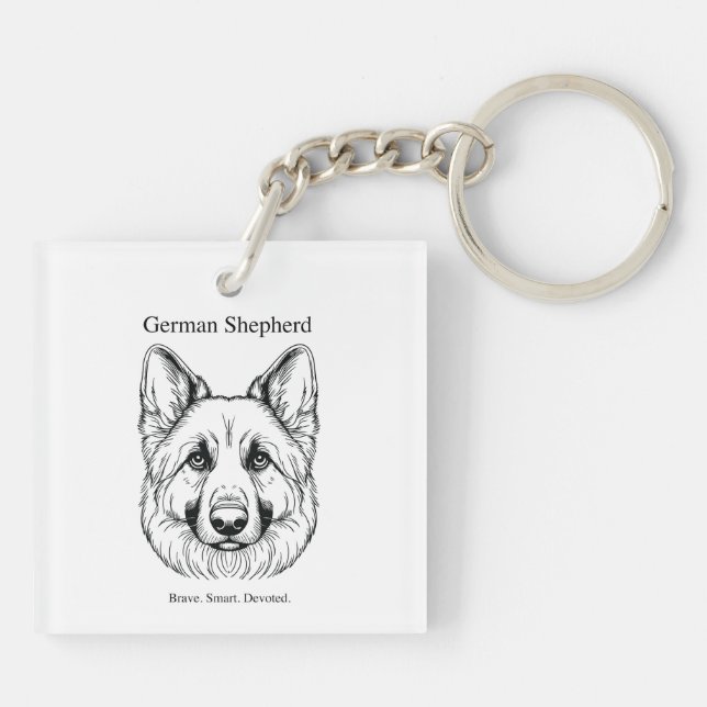 Porte-clefs Portrait berger allemand (Dos)
