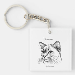 Porte-clefs Portrait de chat birman