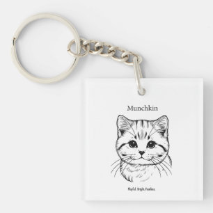 Porte-clefs Portrait de chat Munchkin