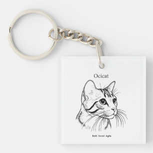 Porte-clefs Portrait de chat Ocicat