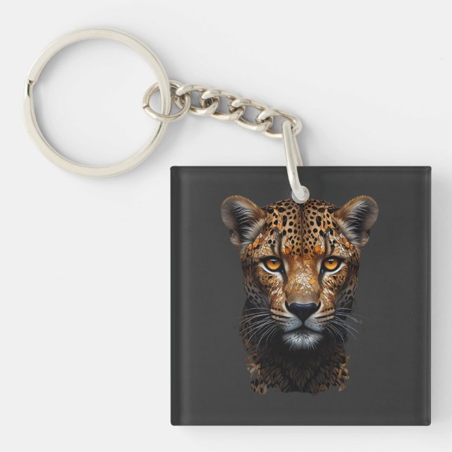 Porte-clefs Portrait de Cheetah (Devant)