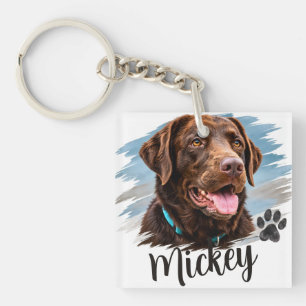 Porte-clefs Portrait de chien personnalisé