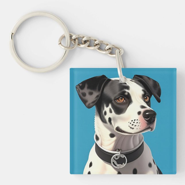 Porte-clefs Portrait de Dalmatien (Devant)