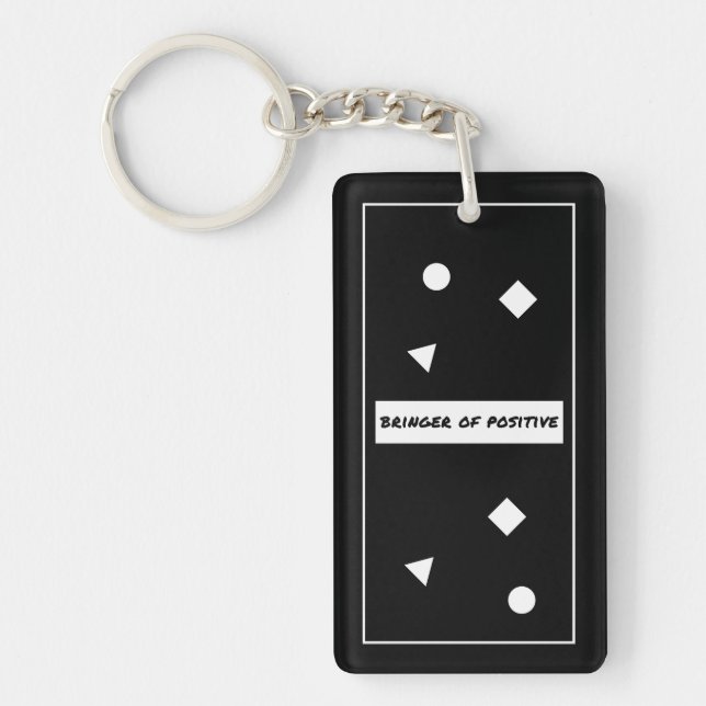 Porte-clefs Portrait de motivation positive (Devant)