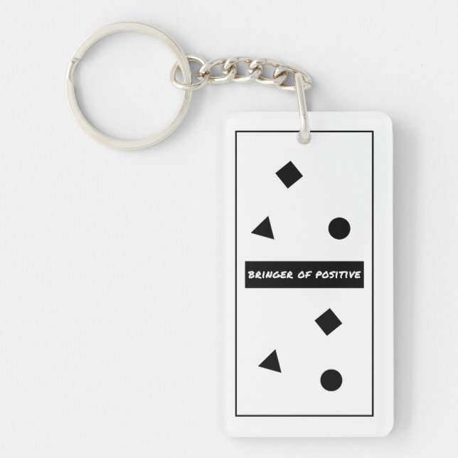 Porte-clefs Portrait de motivation positive (Devant)