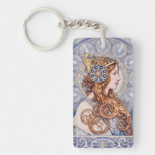 Porte-clefs Portrait de Reine Art Nouveau