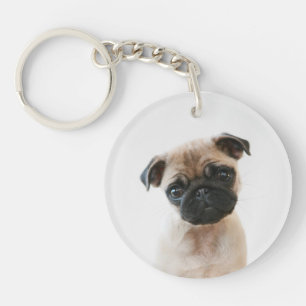 Porte-clefs Portrait du Carlin pour bébés