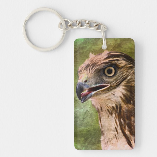 Porte-clefs Portrait d'un faucon (Devant)