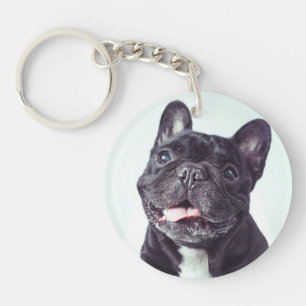 Porte-clefs Portrait d'un joyeux Bulldog français