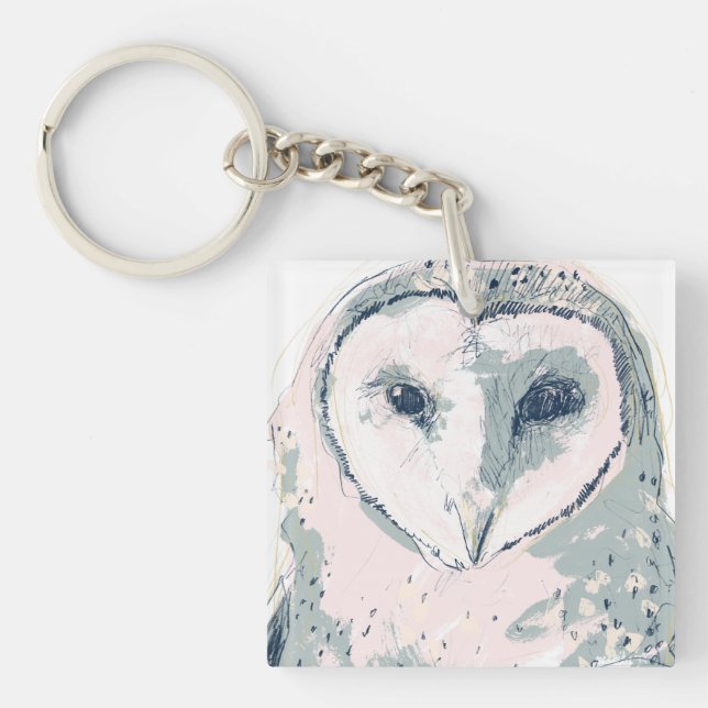 Porte-clefs Portrait funky Owl (Devant)