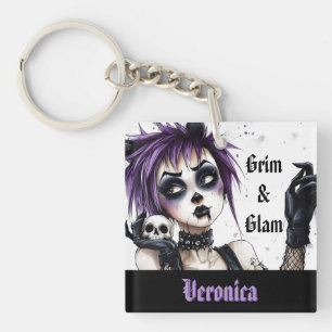 Porte-clefs Portrait gothique pour fille - Grim & Glam
