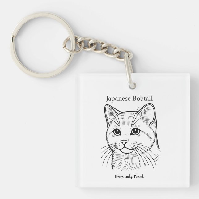 Porte-clefs Portrait japonais Bobtail (Devant)