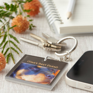 Porte-clefs Portrait modifiable Rottweiler Beau animal chien