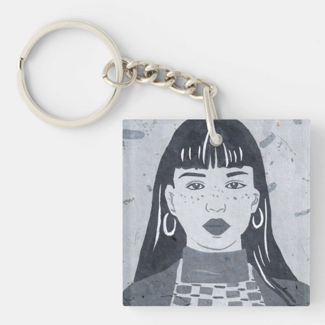 Porte-clefs Portrait nocturne (Devant)