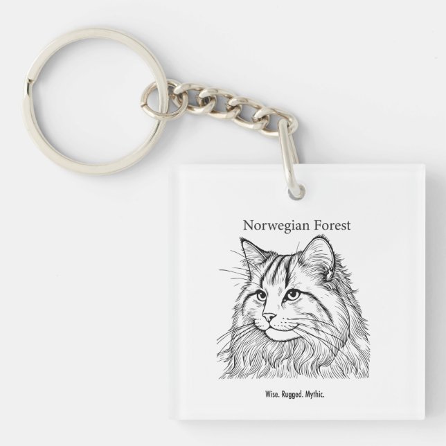 Porte-clefs Portrait norvégien de la forêt (Devant)