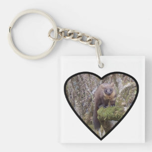 Porte-clefs Portrait Unique de Créature de Forêt de Martre des