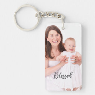 Porte-clefs Portrait vertical personnalisé avec photo personne