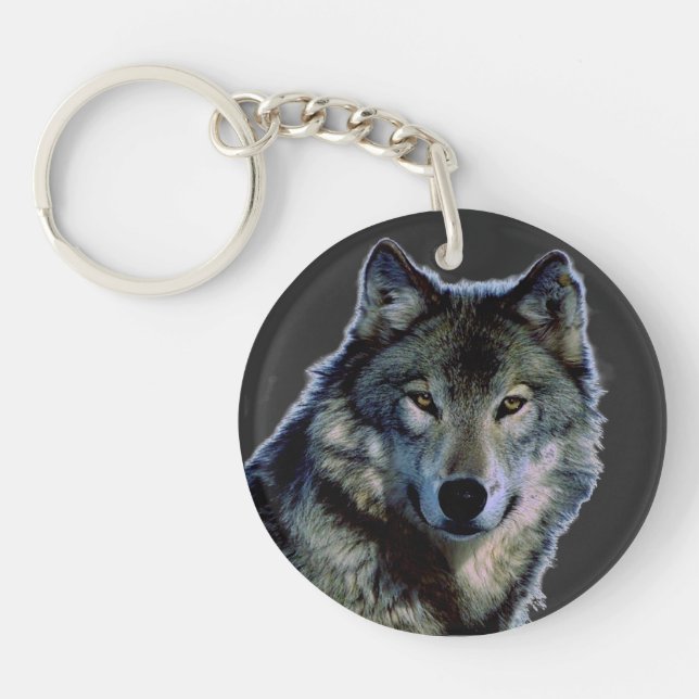 Porte-clefs Portrait Wolf (Devant)