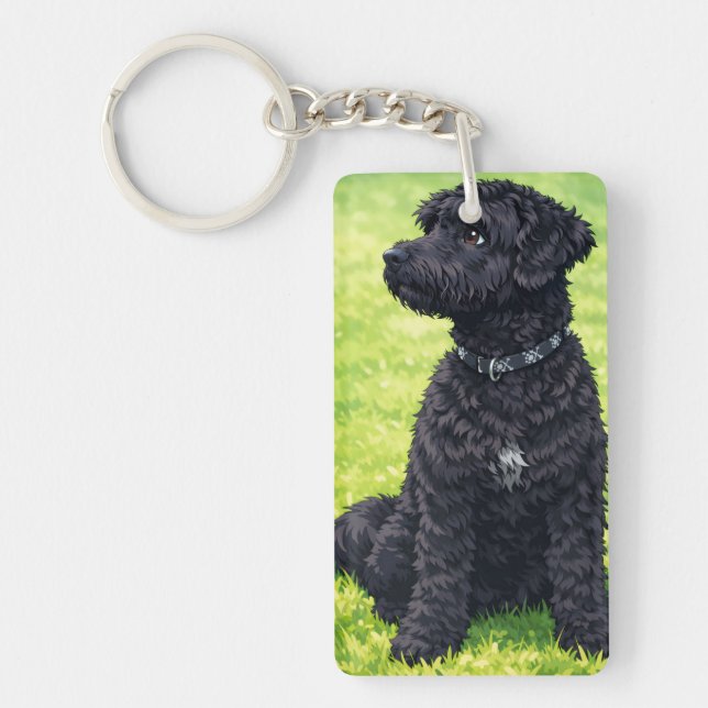 Porte-clefs Portuguese Water Dogs Anime Keychain (Devant)