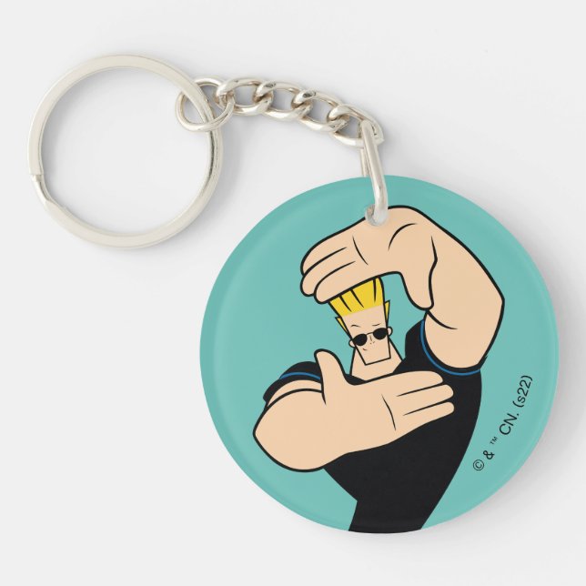 Porte-clefs Pose de trame photo Johnny Bravo (Devant)