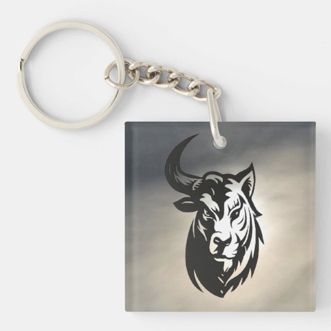 Porte-clefs Poster brillant - half bull half tiger (Devant)