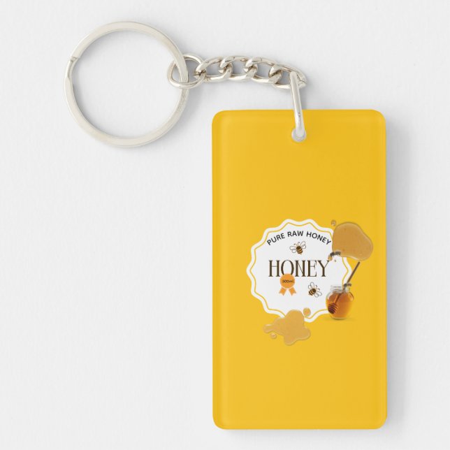 Porte-clefs Pot de miel Abeille à miel Nid d'abeille Apiary (Devant)