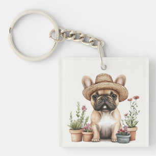 Porte-clefs Pots de fleurs de jardinage de Bulldog