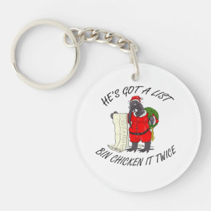 Porte-clefs Poule de la poubelle de Noël
