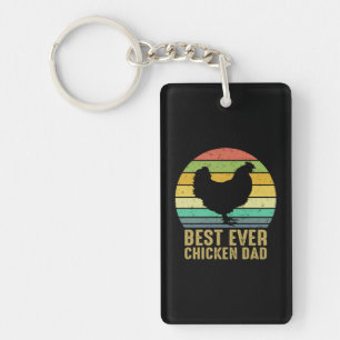 Porte-clefs Poulet Art Meilleur Jamais Poulet Papa