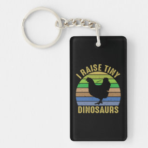 Porte-clefs Poulet D'Art Je Soulève De Minuscules Dinosaures