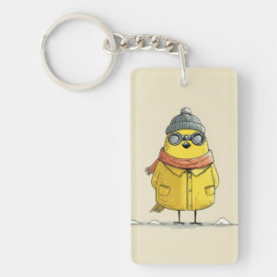 Porte-clefs Poulet d'Hiver – Jolie Art Animalier Douillet