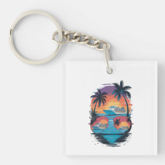 Porte-clefs Poulet mignon au bord de la mer
