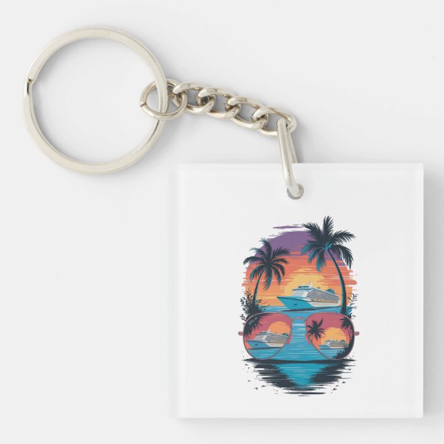 Porte-clefs Poulet mignon au bord de la mer (Devant)