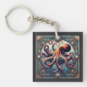Porte-clefs Poulpe Art Déco