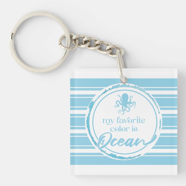 Porte-clefs Poulpe Bleu Côtier (Devant)