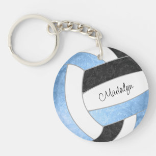 Porte-clefs poupée bleu clair noir gardien cadeaux volleyball