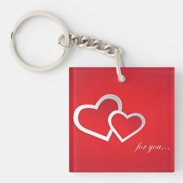 Porte-clefs Pour vous Valentine's Day Hearts Design-21987 (Devant)