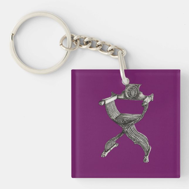 Porte-clefs Pourpre de chaise de Savonarola (Devant)