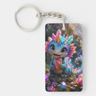 Porte-clefs Pousse de cristal – Fantaisie de dragon de cristal