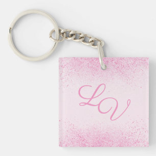 Porte-clefs Poussière de Parties scintillant rose chatoyante